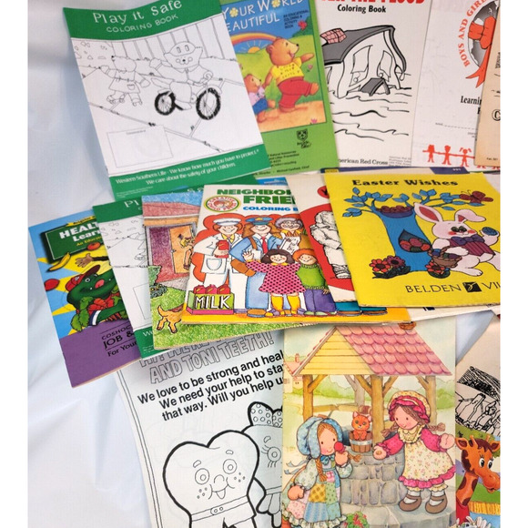 Children's Educational Coloring Workbooks Advertisements '60'70'80'90' 22 pieces - Picture 7 of 13